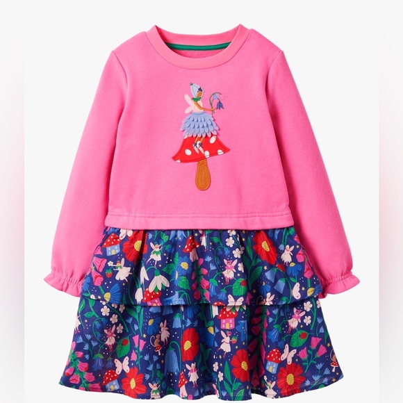 Mini Boden Kids' Forest Fairies Applique Dress(like new condition) - Picture 1 of 7